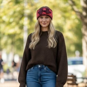 French Knot 100% Wool Handmade Headband